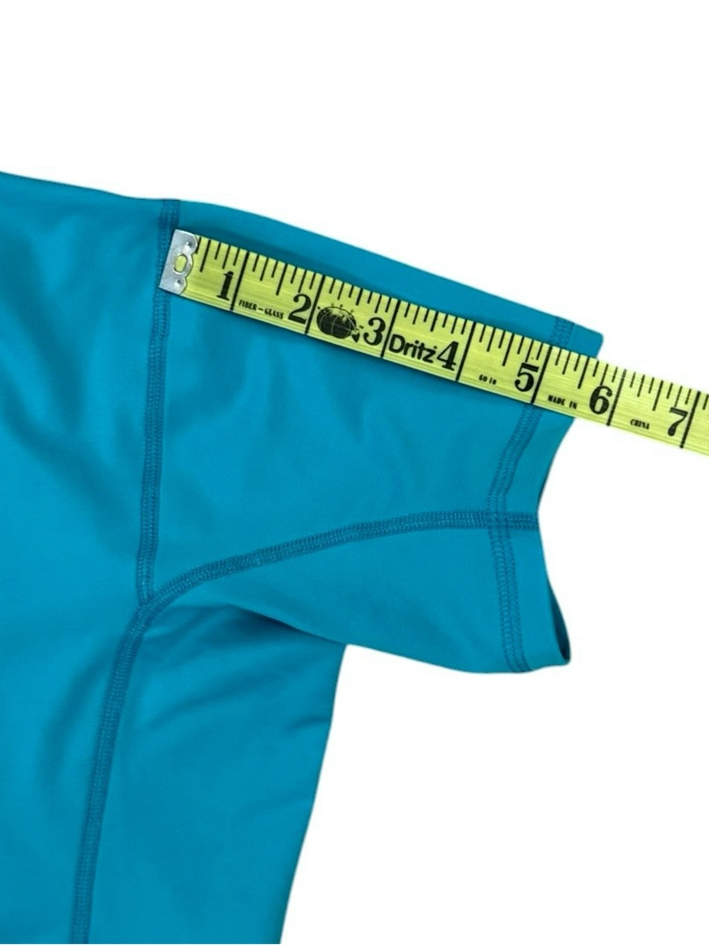 Patagonia Teal Blue Fitted Rash Guard Swim Top Surf UPF Athletic Women’s Large - Picture 8 of 8